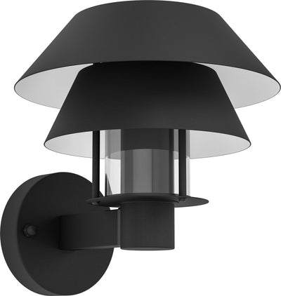 Eglo Chiappera Außenwandleuchte – E27 – 22,5 cm – Schwarz und Weiß