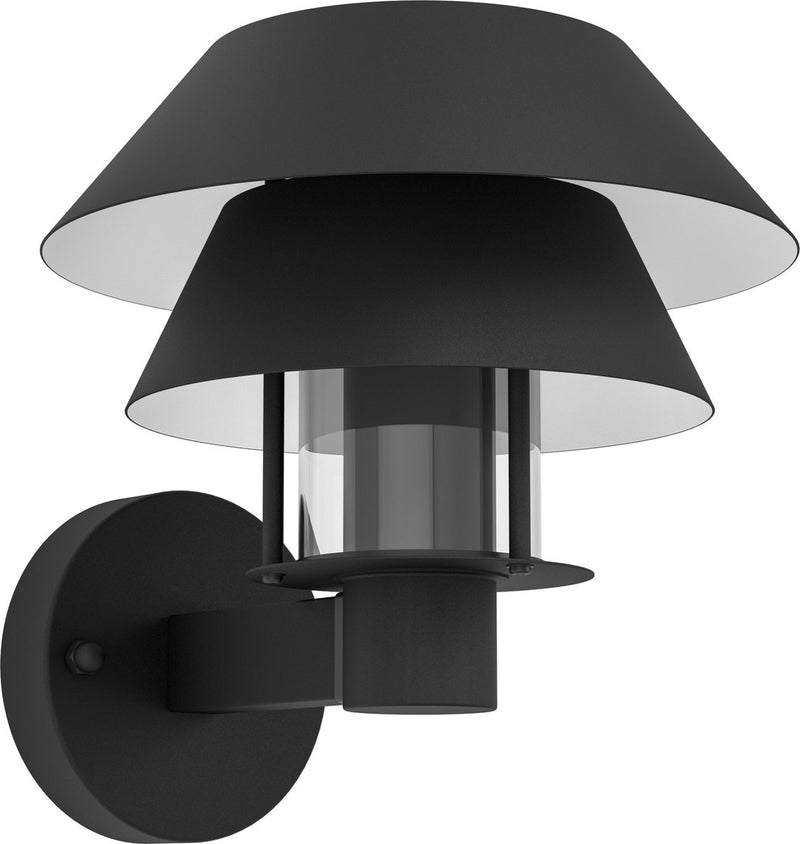 Eglo Chiappera Außenwandleuchte – E27 – 22,5 cm – Schwarz und Weiß