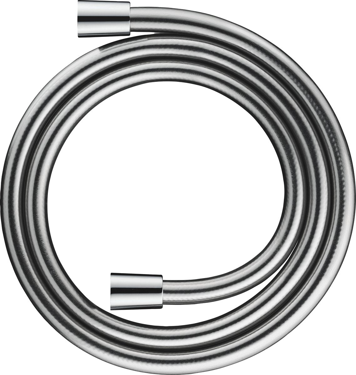 Duravit Brauseschlauch 160 cm – Knickschutzdrehgelenk – Drehstopp – Kunststoff-Metalloptik – Universal 1 2 – Chrom hochglänzend