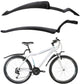 Dunlop Schutzblech-Set 2-teilig – Fahrrad-Schutzbleche 24 26 – verstellbarer hinterer Schutzblech und vorderer Schutzblech – geeignet für Mountainbikes, Citybikes und Elektrofahrräder – mit Montagematerial – Schwarz