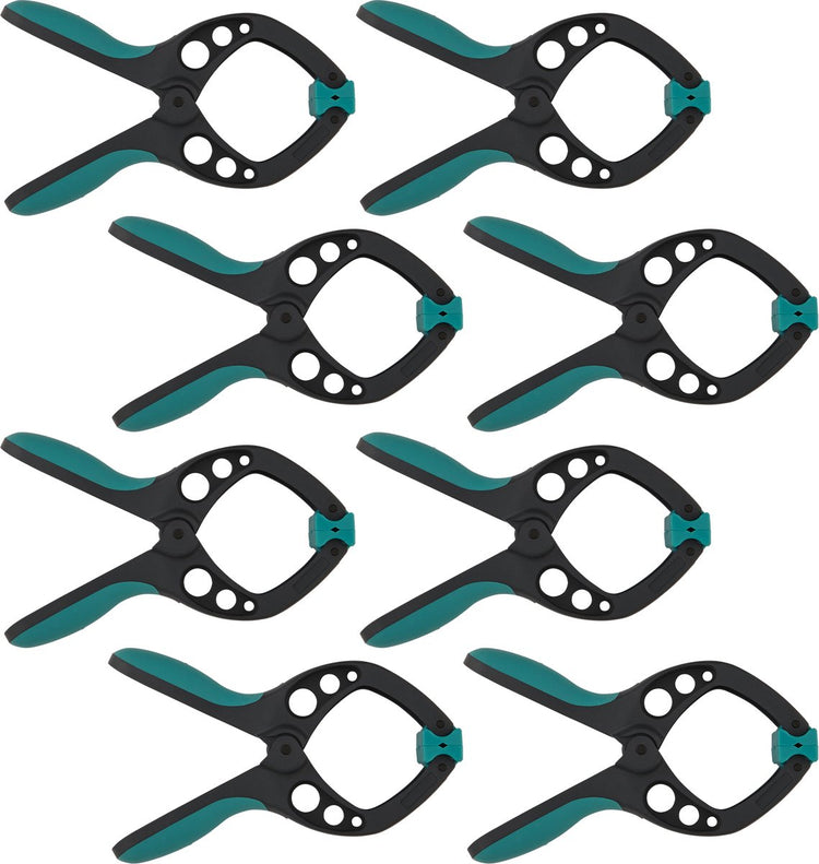 Wolfcraft – 8 Federklemmen Pro – Federklemme 60 mm – Planenklemme – Marktklemme – extra stark – 60 mm Planenklemmen – 8652000