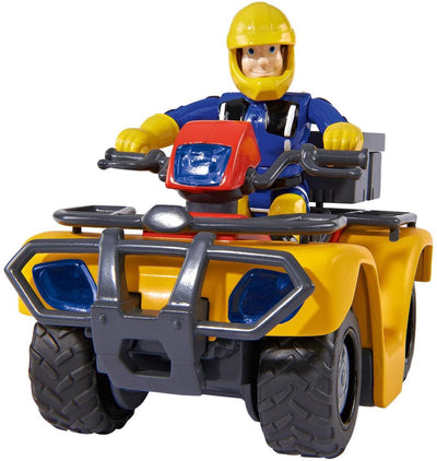 Simba – Spielzeugfahrzeug Feuerwehrmann Sam – Quad Mercury mit Feuerwehrmann Sam – ab 3 Jahren
