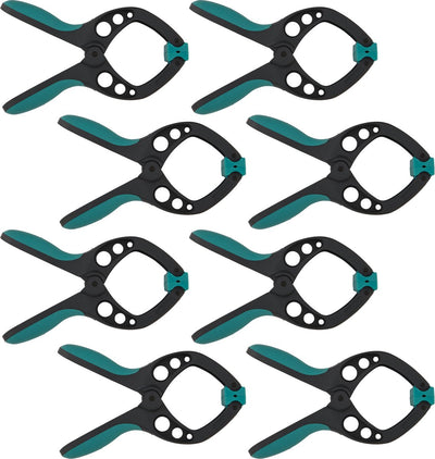 Wolfcraft – 8 Federklemmen Pro – Federklemme 60 mm – Planenklemme – Marktklemme – extra stark – 60 mm Planenklemmen – 8652000