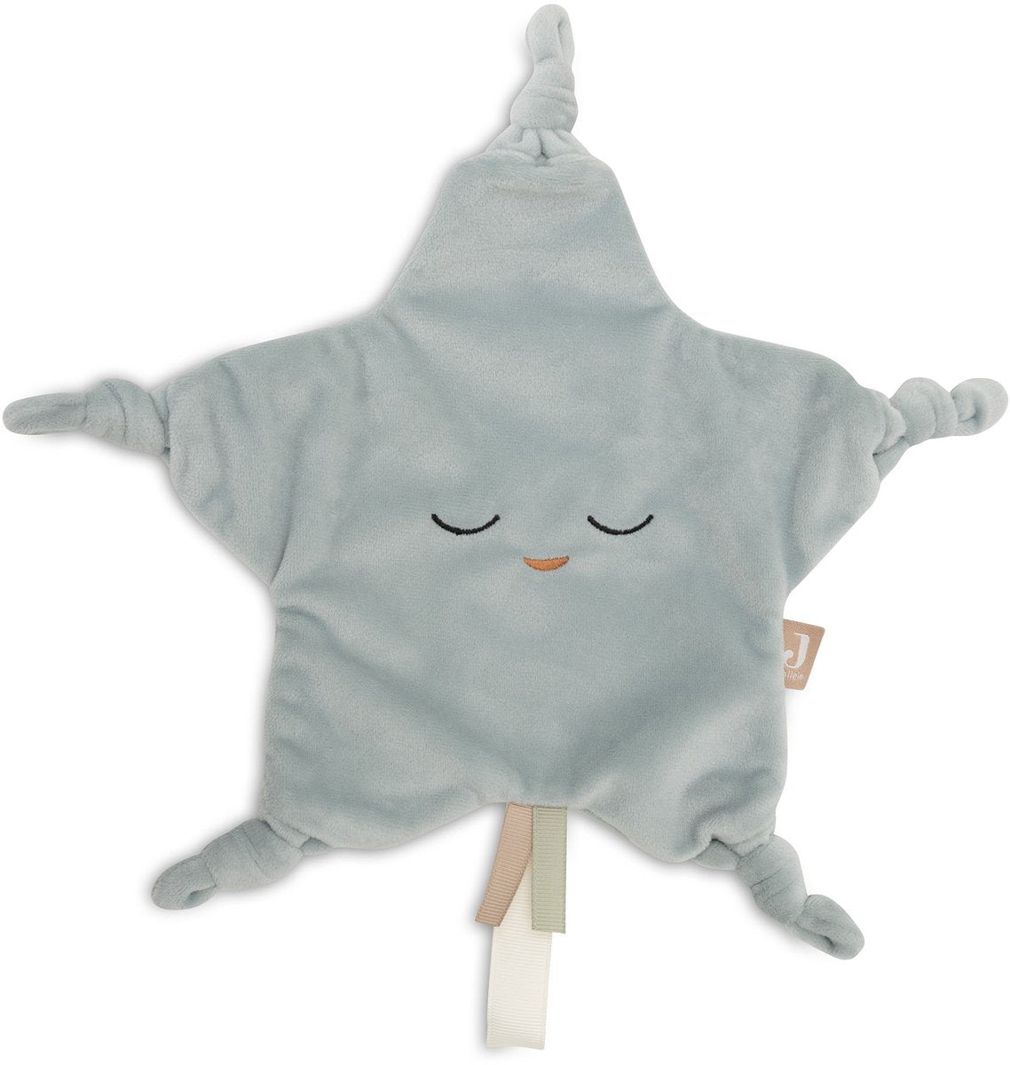 Jollein - Schnullertuch kleiner Stern - Schnuller-Kuscheltier Baby - 100 % Polyester - Seegrün