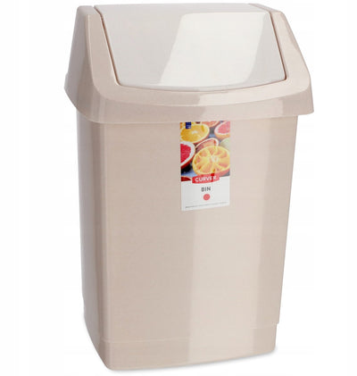 Curver Abfallbehälter, Kunststoff, Beige, 38,5 x 33,5 x 63,5 cm