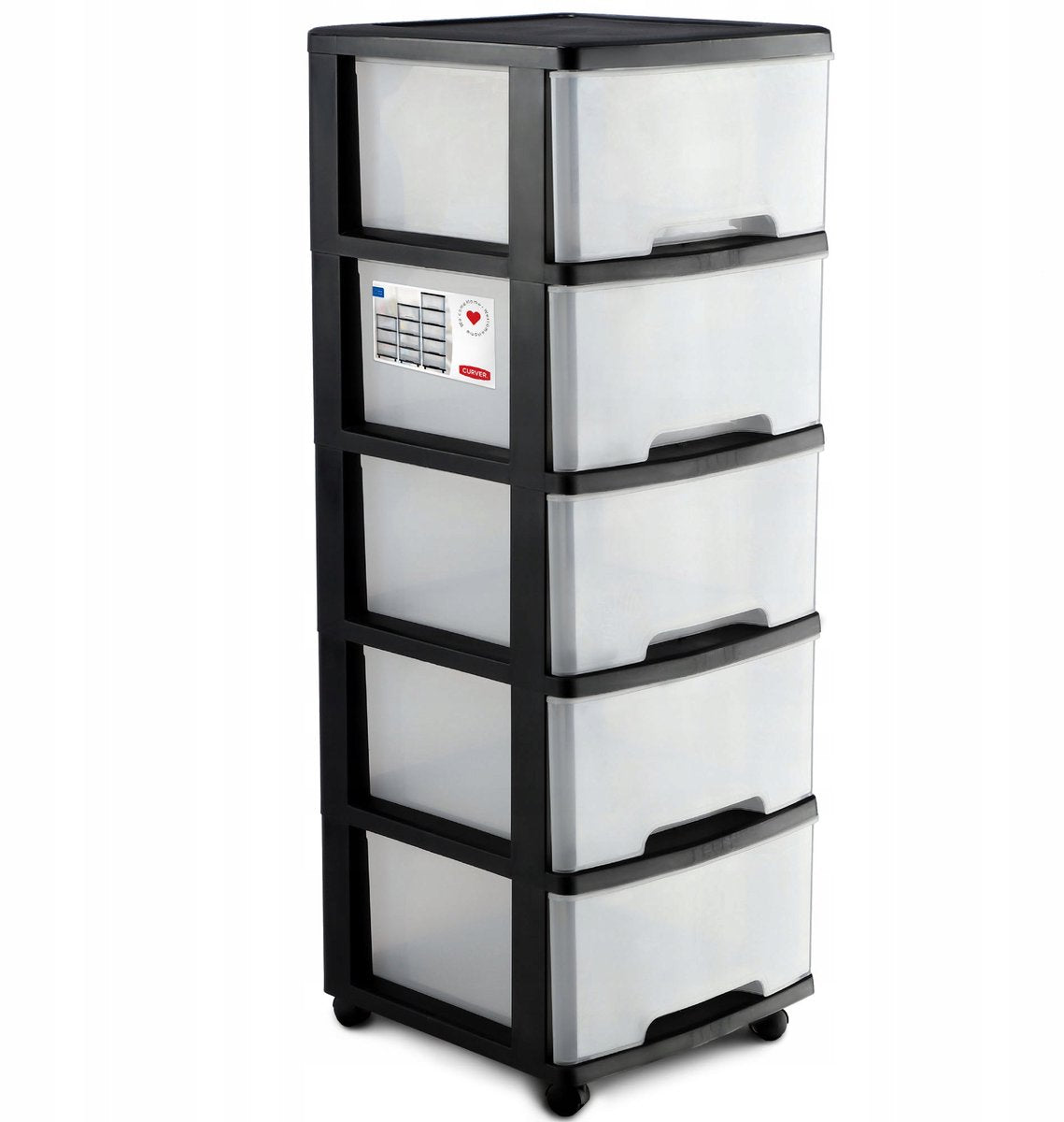 Curver Schubladensystem – 5x20 Liter – mit Rollen