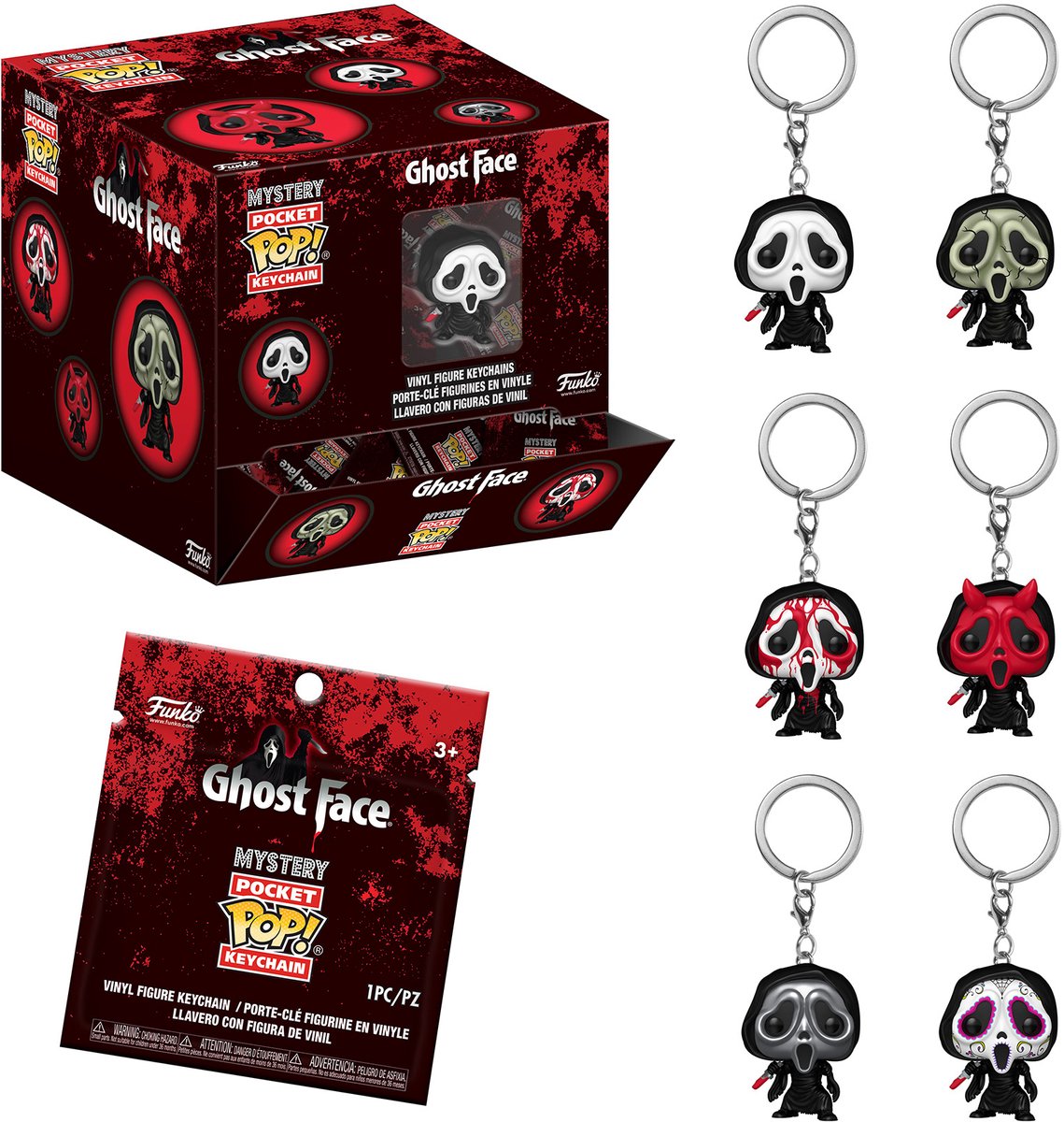 Funko Pop Schlüsselanhänger: Ghost Face-Blind Box – 1 von 6 verfügbaren Varianten