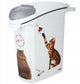 Curver Futterbehälter Katze – 23l – 10kg – 23x51x50cm – weißgrau