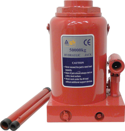 Carpoint hydraulischer Flaschenheber 50 Tonnen – 285–465 mm – Überdruckventil – schwere Beanspruchung – für den professionellen Einsatz im Auto, Wohnwagen
