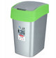 Keter Curver Flip Bin - Abfallbehälter - 9l - Silbergrün - nachhaltiges Design