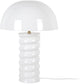 Leitmotiv Tischlampe Gracio - glänzendes Weiß - ø30cm - skandinavisch