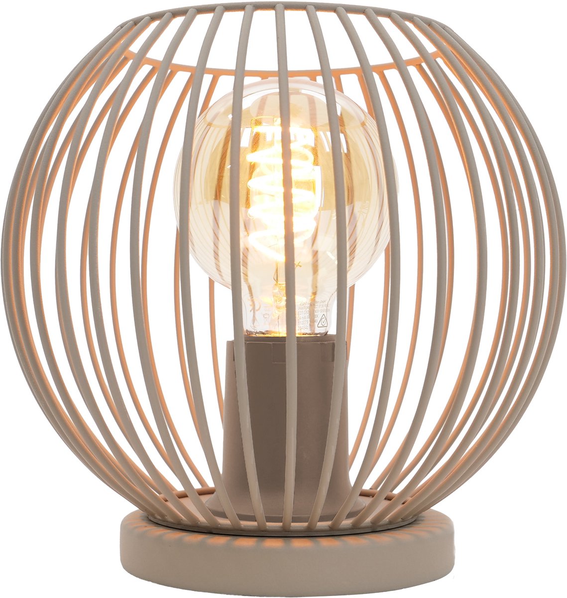 Eglo Lindero Tischleuchte - E27 - ø 20 cm - Sandfarbe Beige