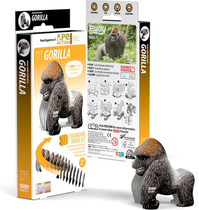 Eugy 3D-Puzzle – Gorilla – Wildtiere – nachhaltig – alle sammeln – 6 Jahre
