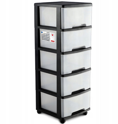 Curver Schubladensystem – 5x20 Liter – mit Rollen