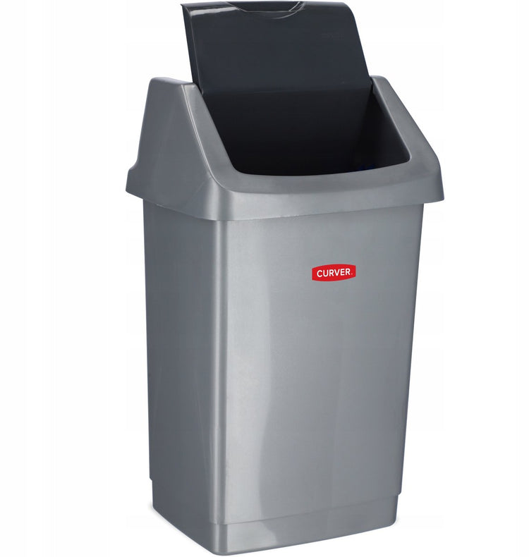 Curver Click-it Multifunktionskorb aus Kunststoff Silber, Kunststoff, Grau, 9 l