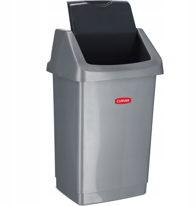 Curver Click-it Multifunktionskorb aus Kunststoff Silber, Kunststoff, Grau, 9 l