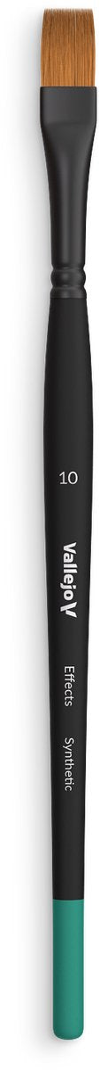 Vallejo Hobbypinsel – Valb04010 flacher rechteckiger Synthetikpinsel Nr. 10 Pinsel