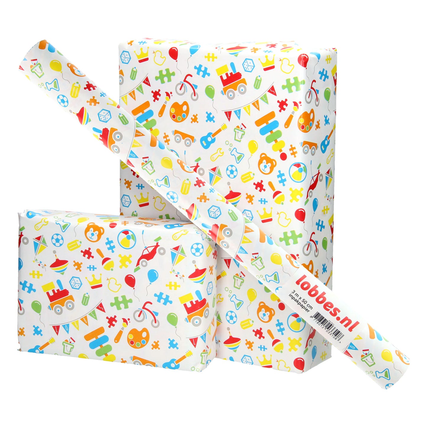 Lobbes Geschenkpapierspielzeug, 3 mtr