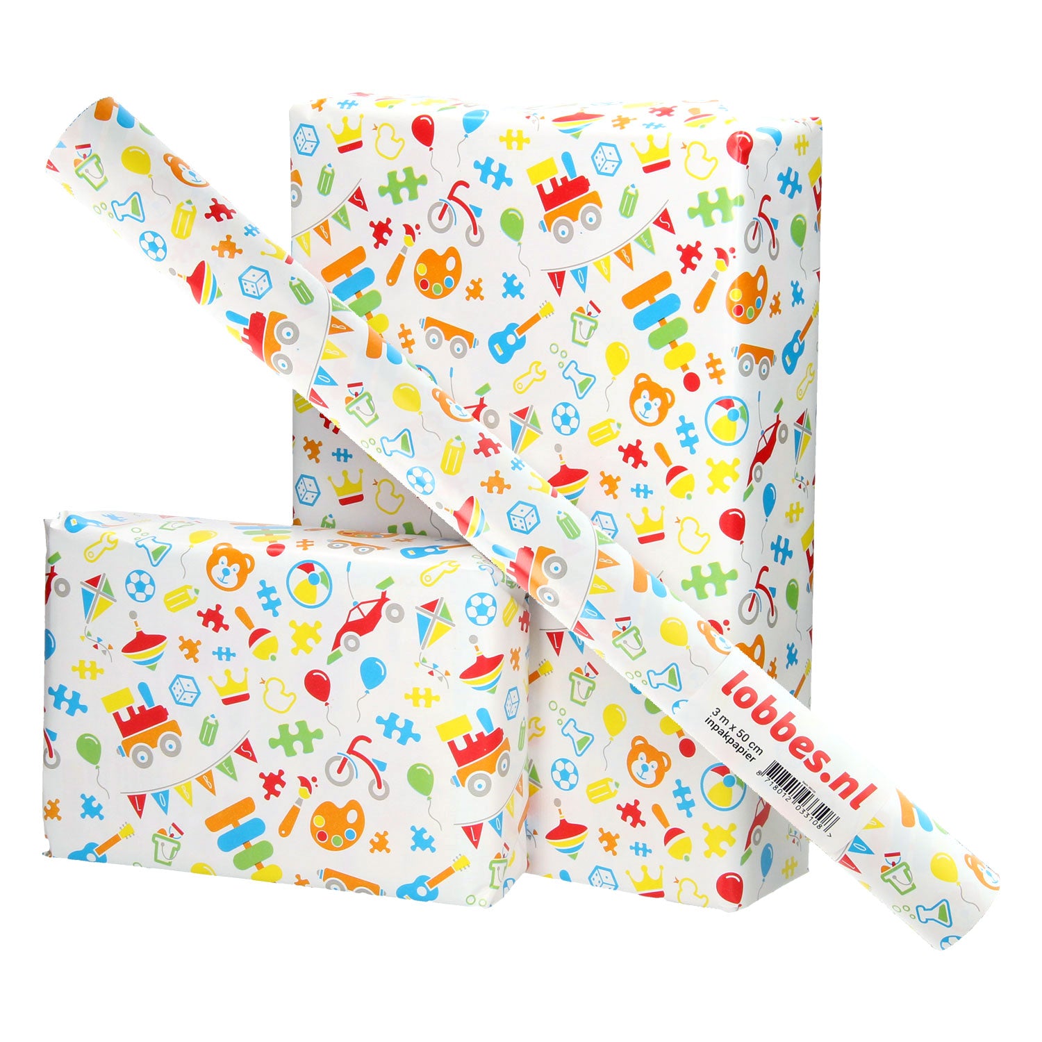 Lobbes Geschenkpapierspielzeug, 3 mtr