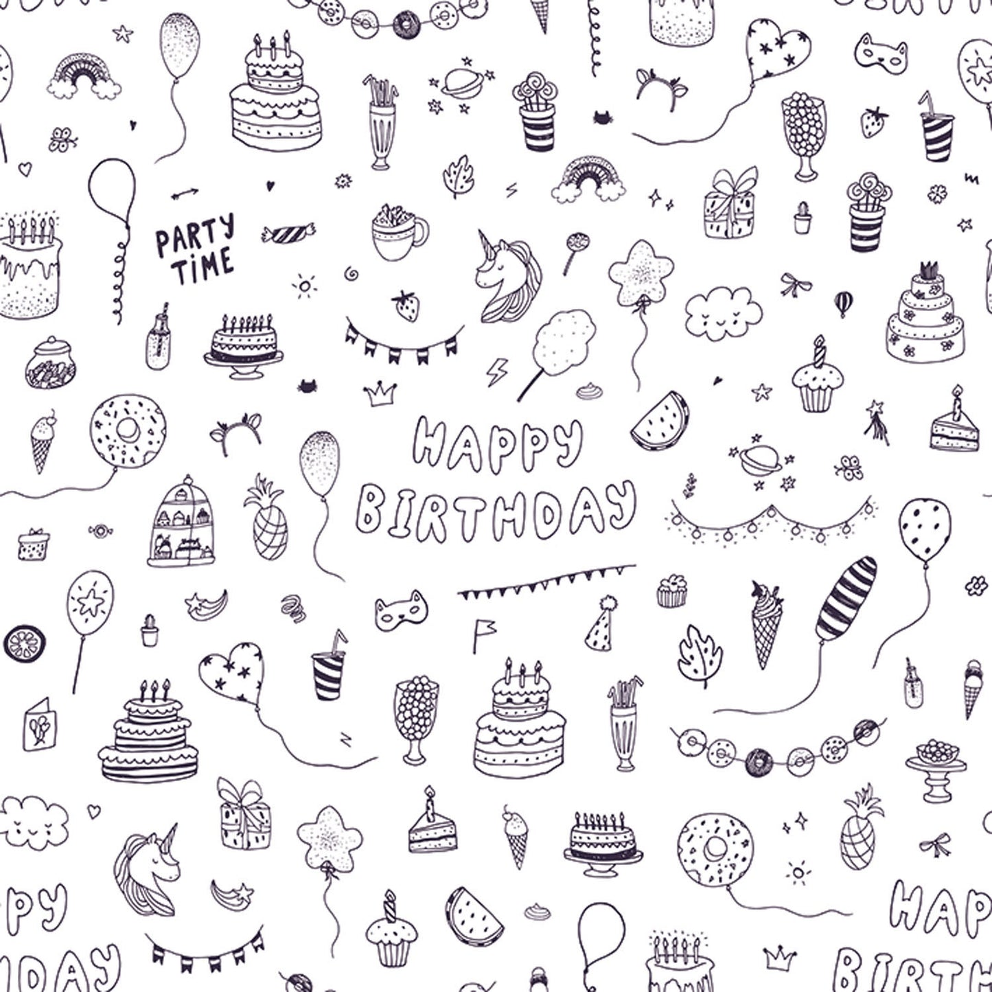 Papierpapier Einhornparty, 4 m.