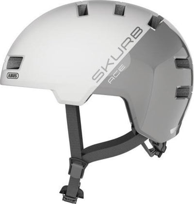 Abus Helm Skurb Ace L Silber Weiß