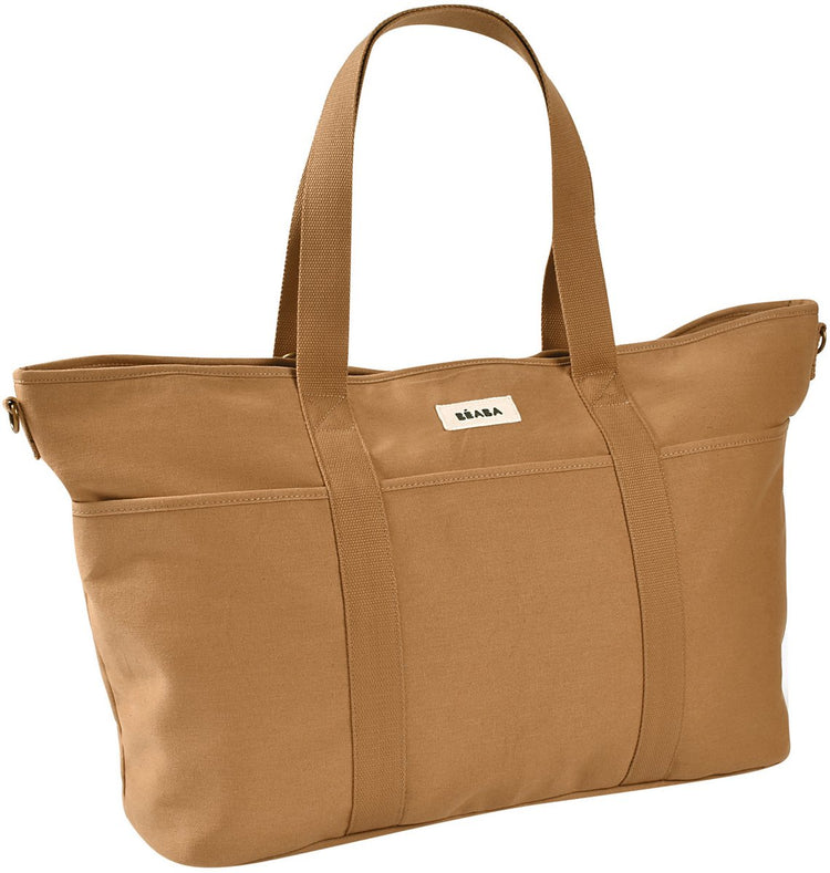 Béaba Madrid XXL Stilltasche – PFAS-freie Wickeltasche – Wickeltasche mit 11 Aufbewahrungsfächern – 65 x 18 x 34,5 cm – inklusive isothermischem Fach für Wickelauflage – Ocker
