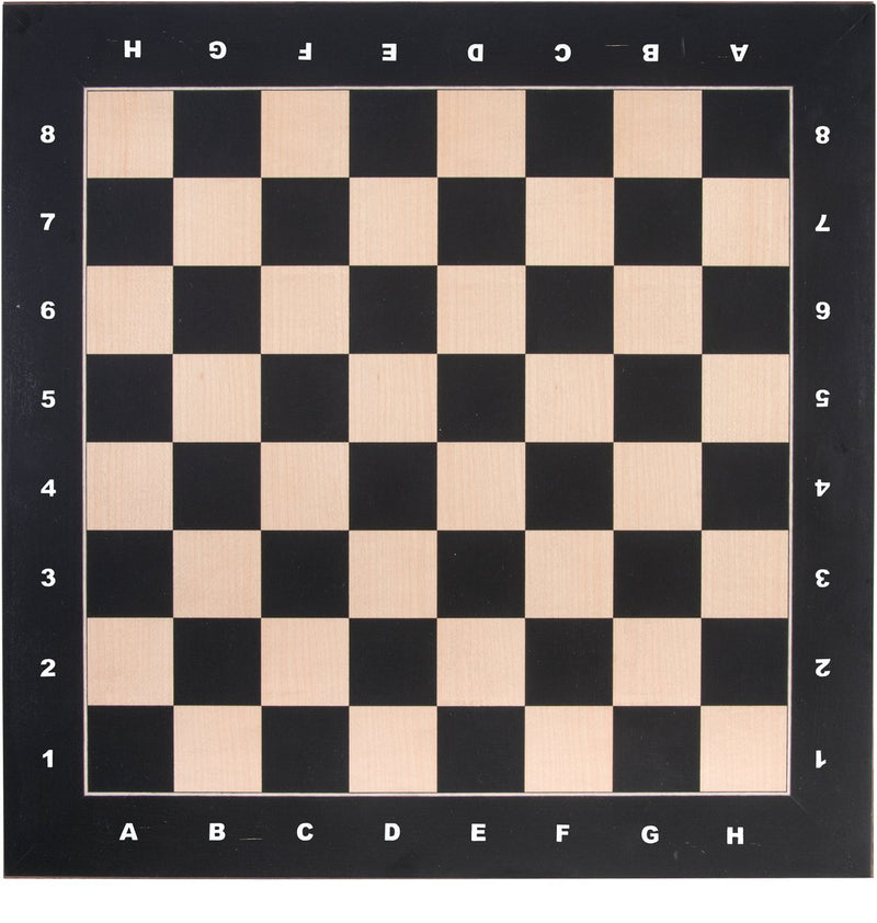 Engelhart Schachbrett – Ahorn eingelegt 40x40 cm – mit Koordinaten (Buchstaben Zahlen) – Holzschachbrett für Schachspiel –