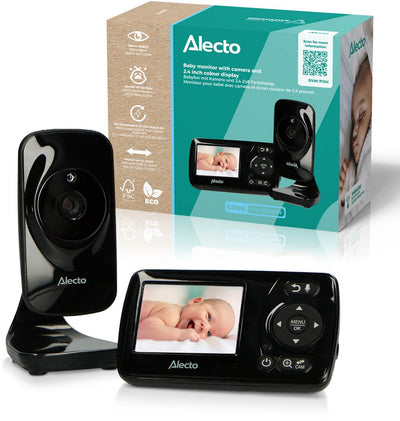 Alecto Babyphone mit Kamera – dvm71black – neue Version – Nachtsicht – energiesparend und erweiterbar – Schwarz