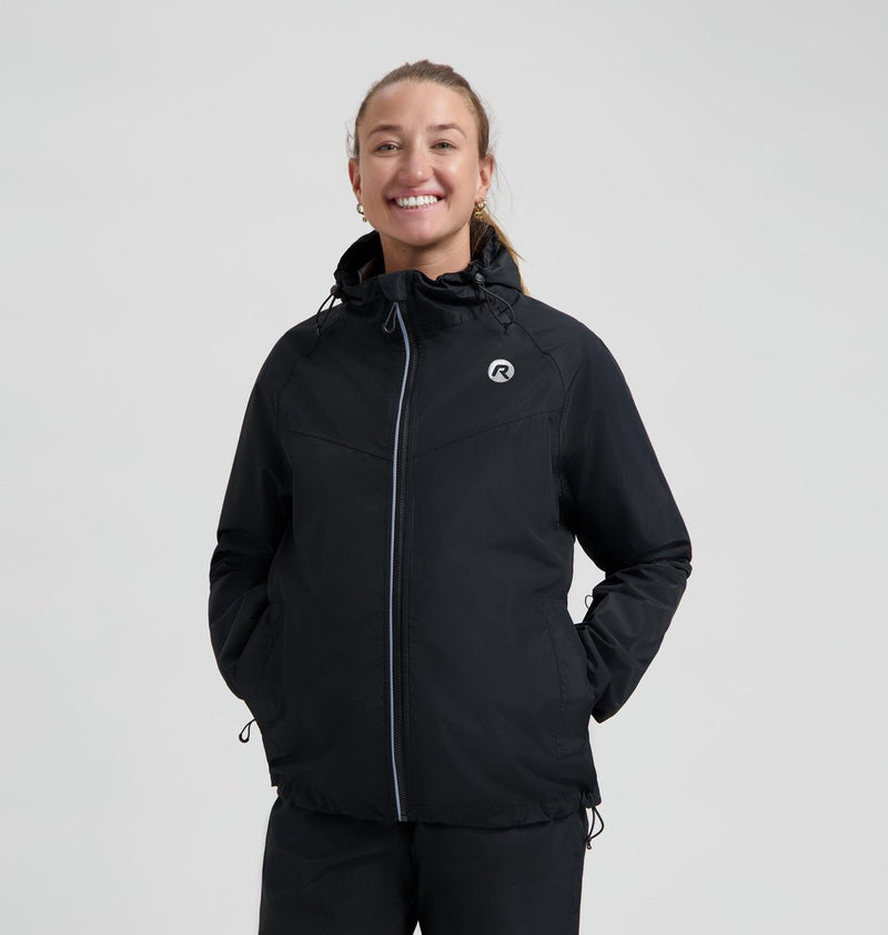 Rogelli Commuter Core Regenmantel Fahrrad Damen und Herren – wasserdicht – Schwarz – Größe XL