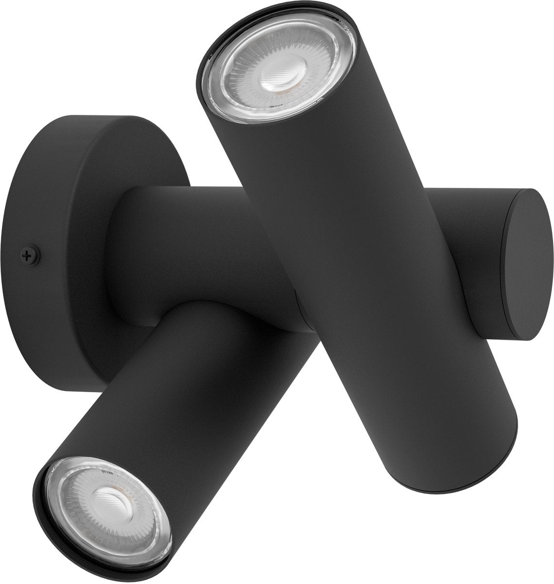 Eglo Fossignano Außenwandleuchte – LED – 25,3 cm – schwarz klar – neigbar