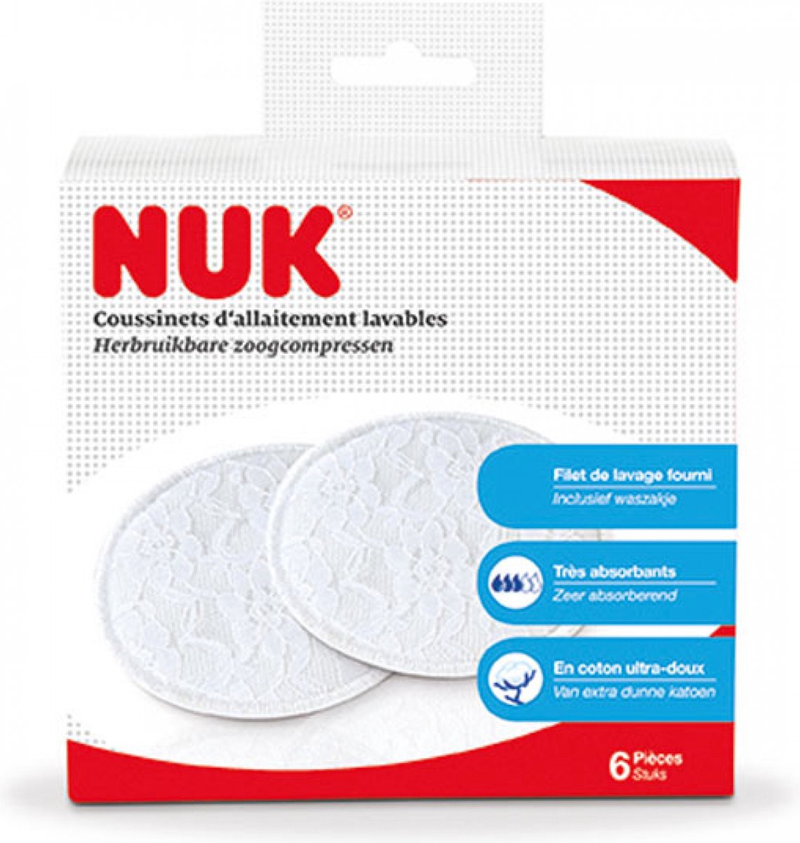 Nuk waschbare Stilleinlagen 6 Pads