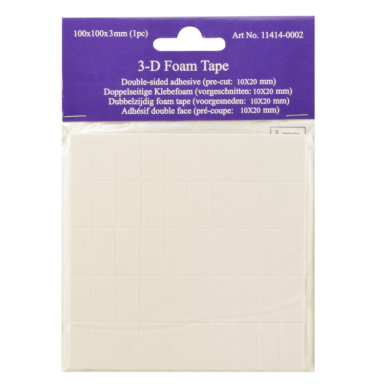 Vaessen creative • 3D-Schaumband 3 mm (10 x 20 mm), 50 Stück