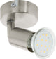 Eglo Buzz-LED-Spot – 1 Licht – Nickel matt