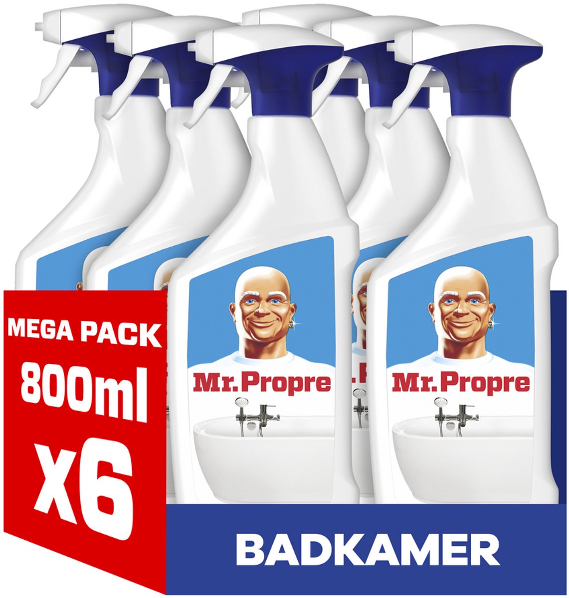 Herr Propre Herr. Propre Badezimmer-Reinigungsspray – weiße Blüte – 6 x 800 ml