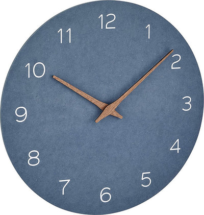 Tfa Dostmann 60.3054.06 - Wanduhr - analog - leiser Lauf - Holzoptik - Holz - MDF - Taubenblau - Braun - 30 cm ø