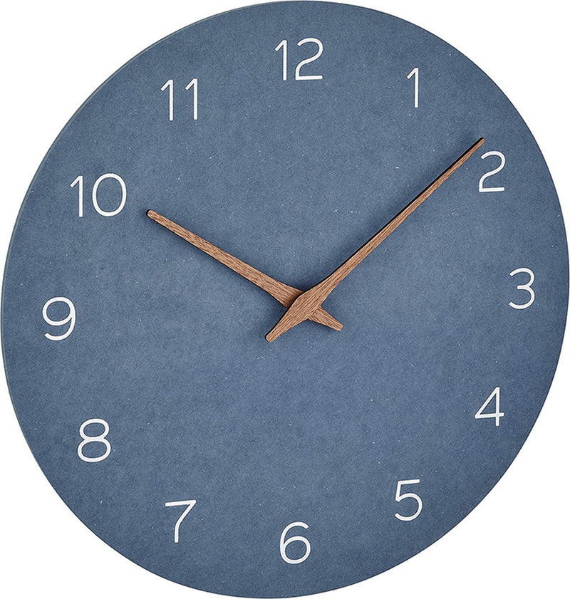 Tfa Dostmann 60.3054.06 - Wanduhr - analog - leiser Lauf - Holzoptik - Holz - MDF - Taubenblau - Braun - 30 cm ø
