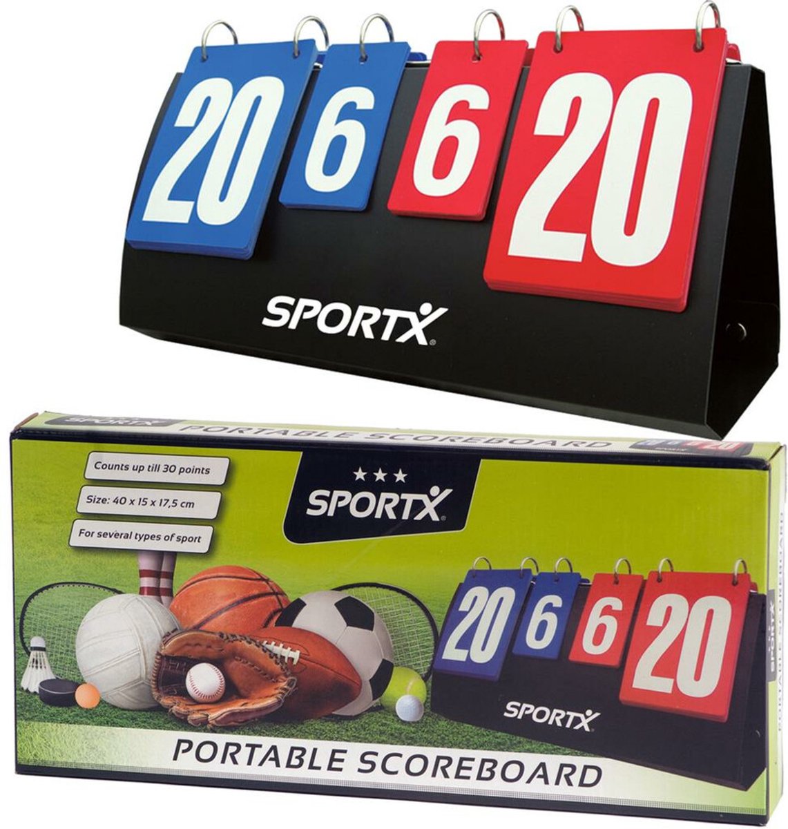Sportx tragbare Anzeigetafel bis zu 30 Punkte