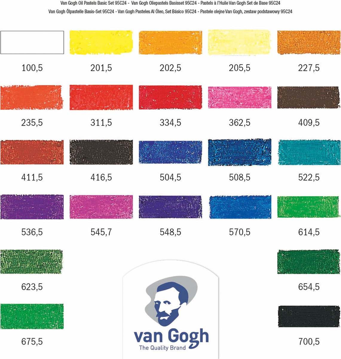 Van Gogh • Ölpastell-Grundset