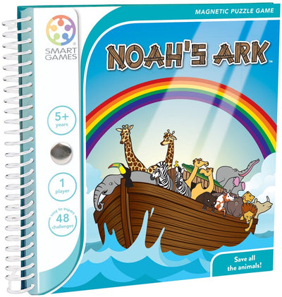 Smartgames Arche Noah – magnetisches logisches Denkspiel – 48 lehrreiche Tierherausforderungen – kompaktes Reisespiel Solospiel – ab 5 Jahren