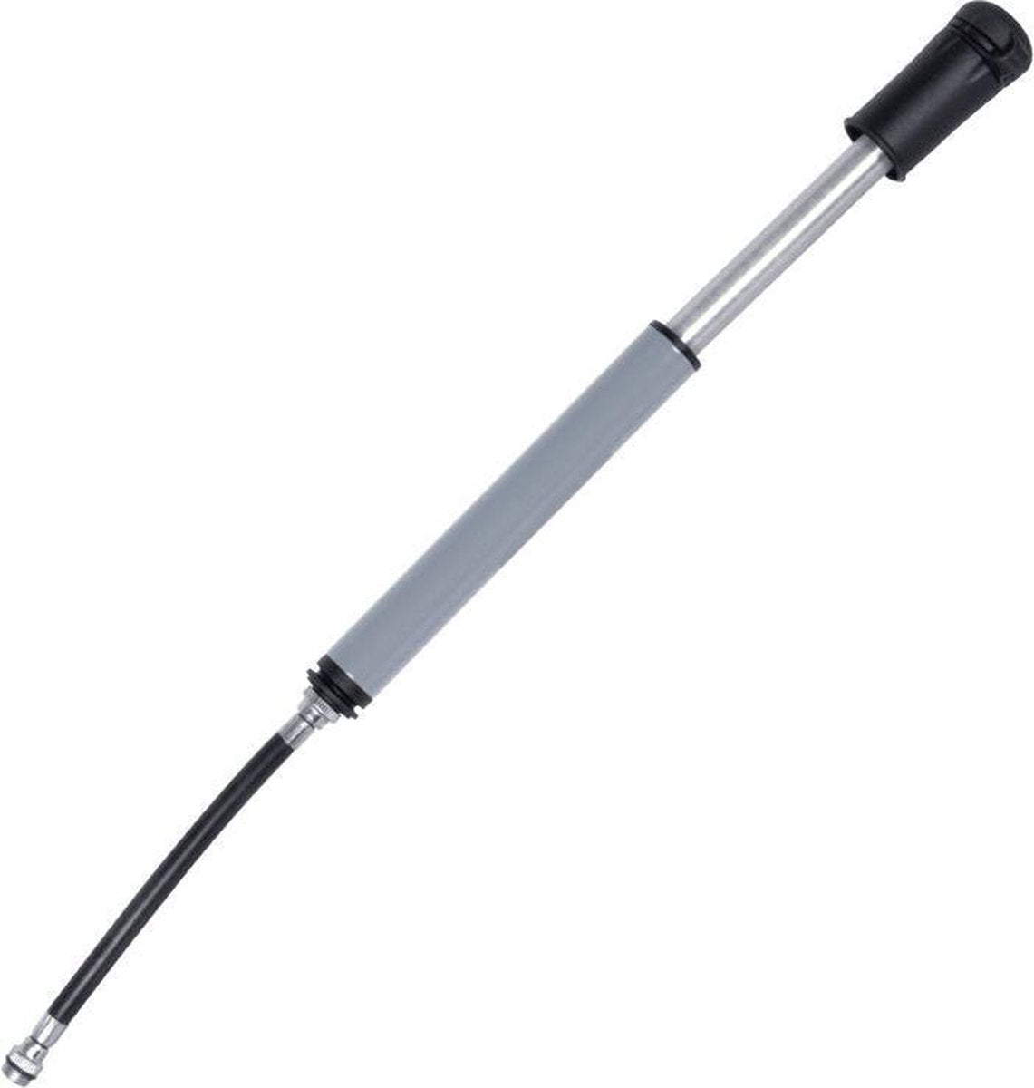 Dresco Rahmenpumpe – Mini Deluxe – 20 cm – Dunlop, Presta, französisches Ventil – Chrom