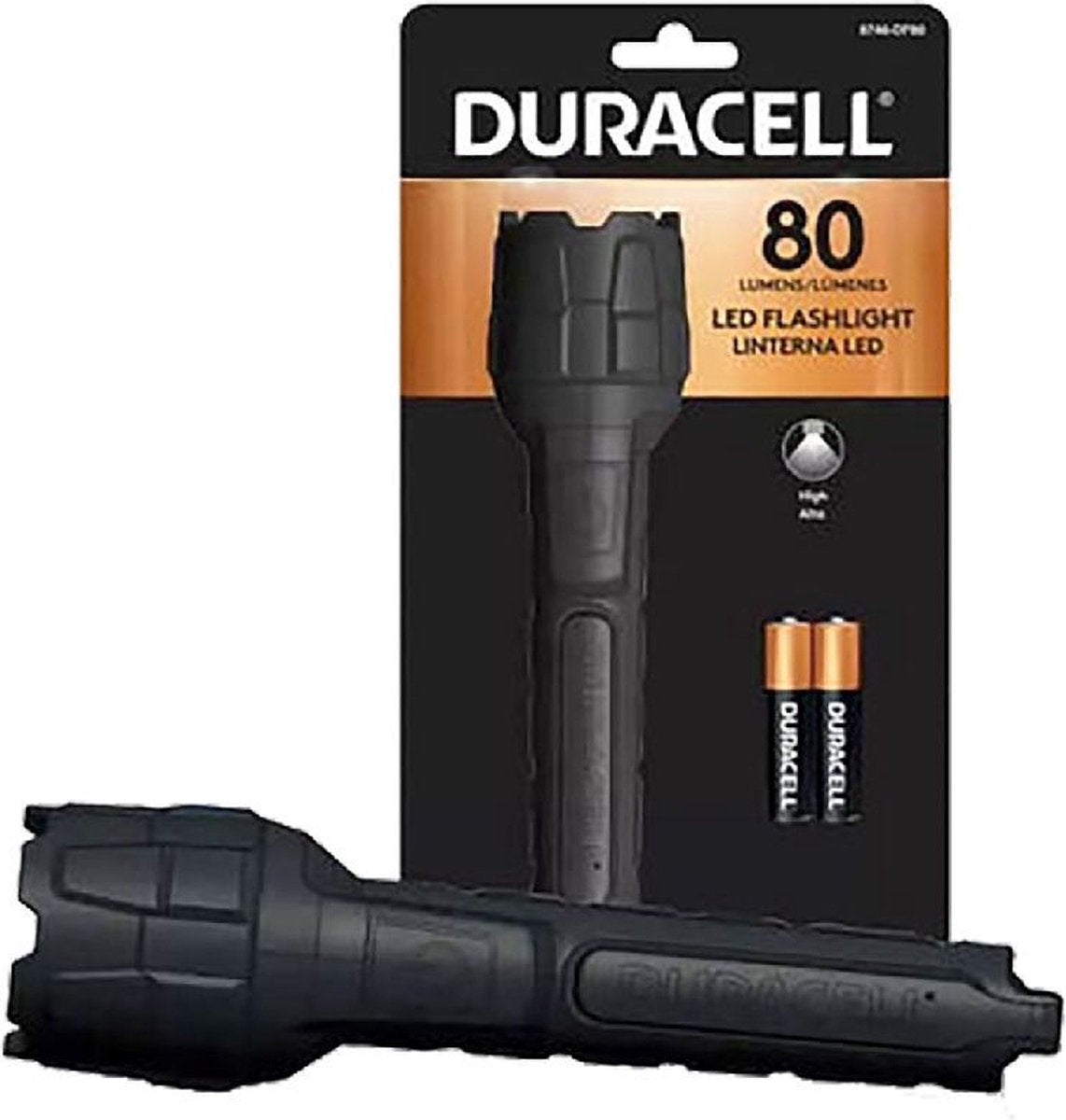 Duracell Taschenlampe 80 Lumen + 2xAaa-Batterien schwarz