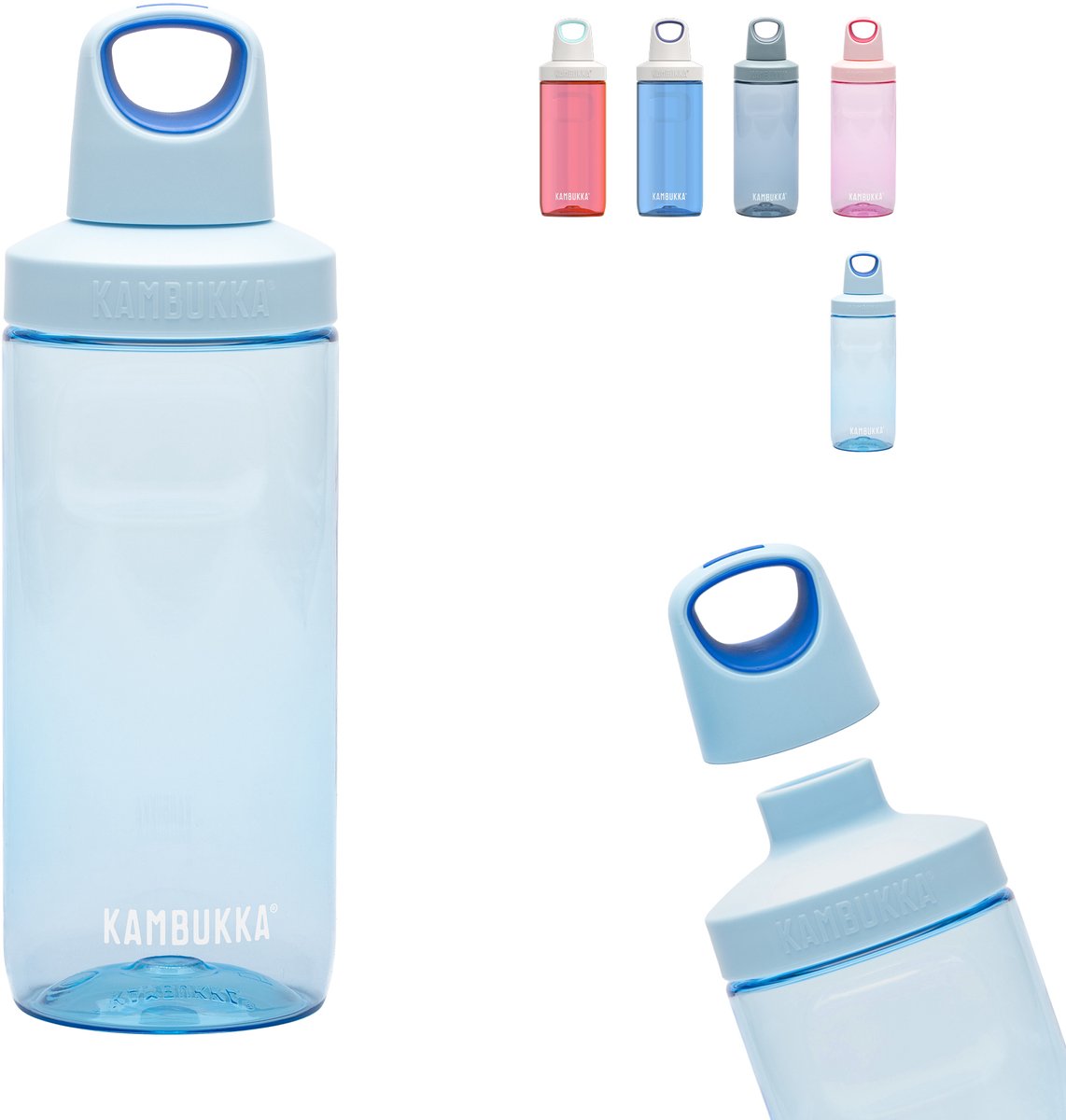 Kambukka Reno Trinkflasche 500 ml – sprudelnd blau mit Schraubverschluss