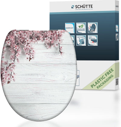Schütte Schütte Toilettensitz mit weichen Blüten Holz Holz