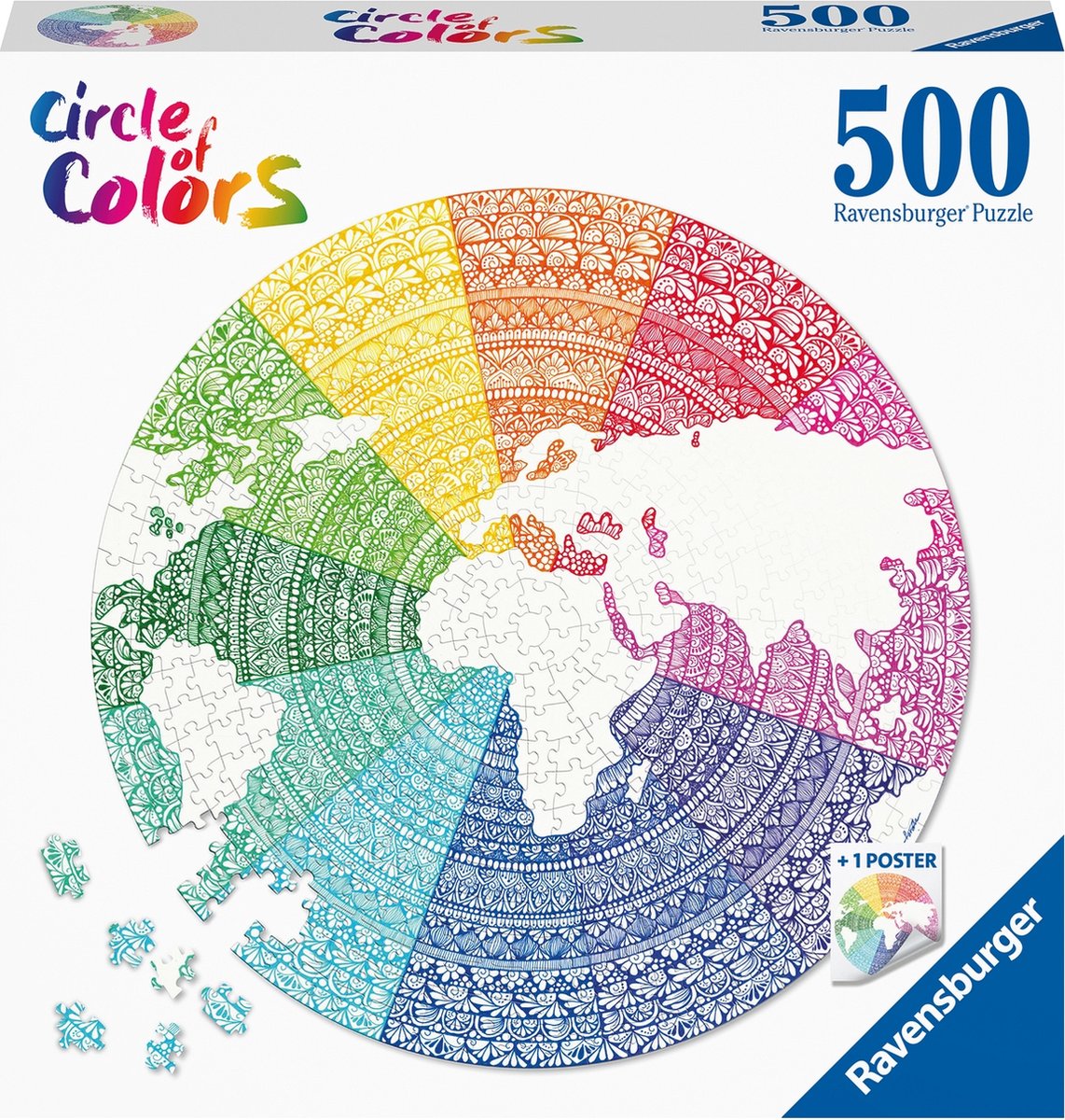 Ravensburger Circle of Farbs Rätsel Mandala, 500st.