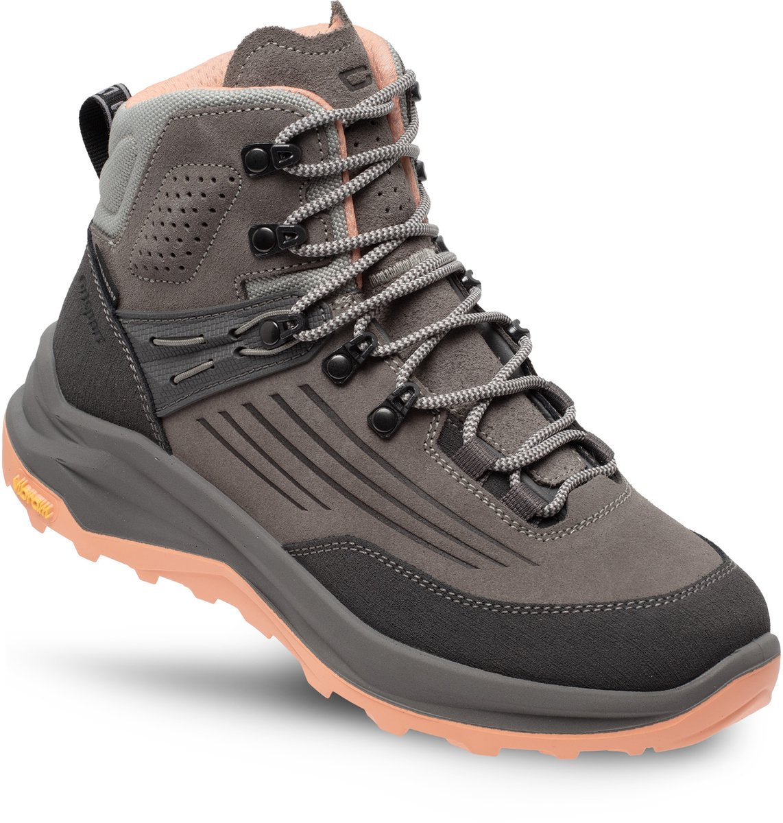 Grisport Overland Mid Damen-Wanderstiefel – grauer Pfirsich