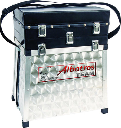 Albatros Sitzkorb Alu 2 Schubladen-ABS 37x26x40 cm Alu schwarz rundum