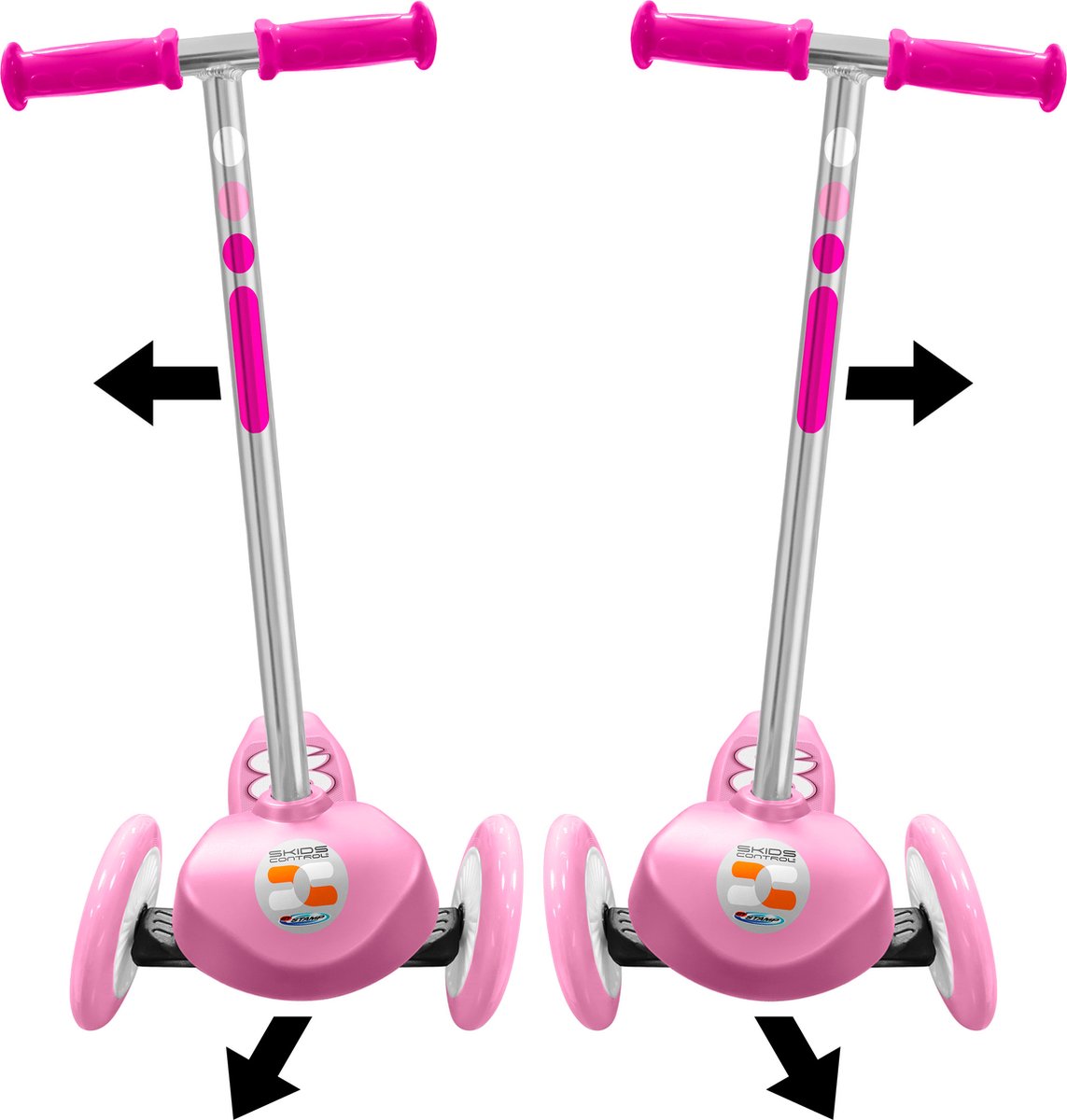 Stamp Skids Control 3-Rad Kinderroller – Lenkroller – Mädchen – Pink