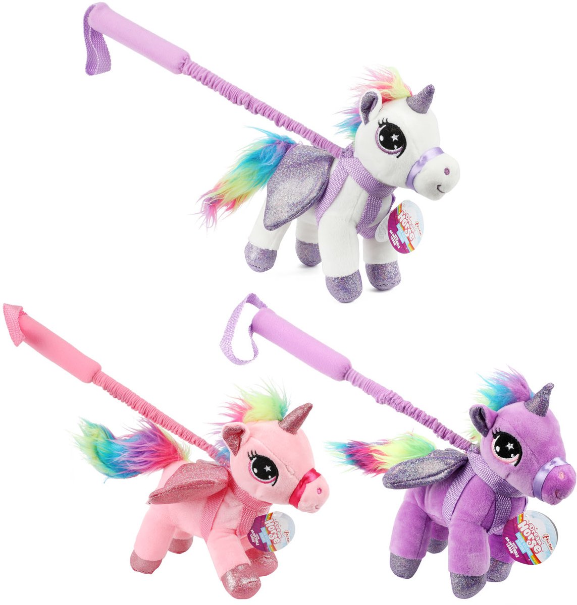 Traumpferd Einhorn Plüsch zum Stiel