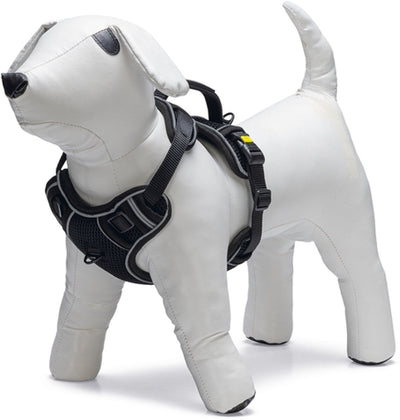 Beeztees Parinca Supreme Y-Geschirr – Hundegeschirr – Nylon – Schwarz – Größe M – 40–61 cm x 20 mm