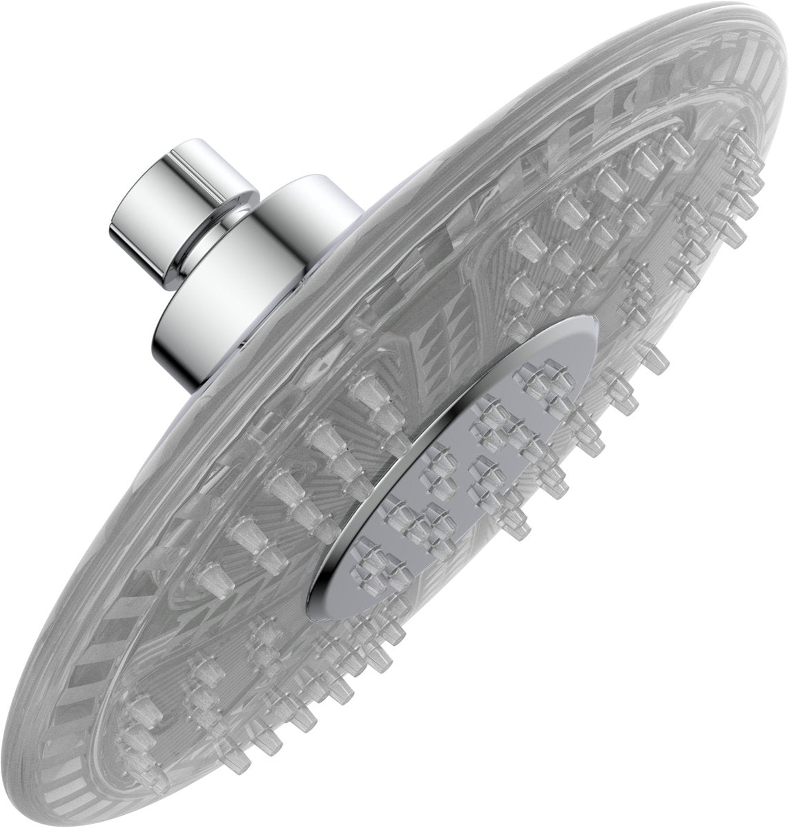 Schütte Galaxis LED-Kopfbrause – Runder Duschkopf – ø 21 cm – 7 Farben – Chrom